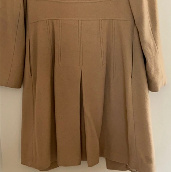 Merona Tan Wool Long Pea Coat Size S - Picture 5 of 7